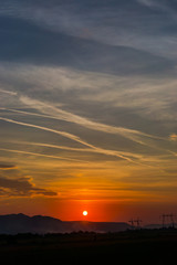 Clouds at the sunset