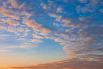 Naklejka na ściany i meble Beautiful sky with cloud at twilight time