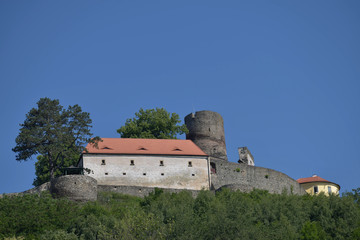 Castle Svojanov, Czech Republic. Blue sky