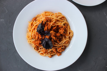 Spaghetti with Bolognese sauce