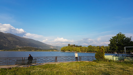 Ioannina or Giannena city summer season greece