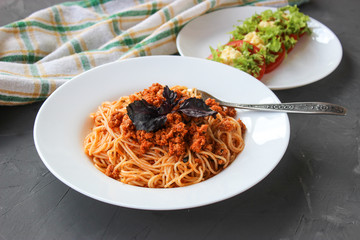 Spaghetti with Bolognese sauce