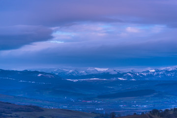 Winter landscape at the morning
