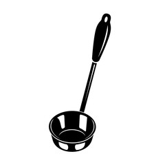Kitchen ladle soup cook icon, simple style