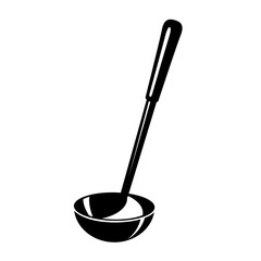 Kitchen ladle soup cook icon, simple style