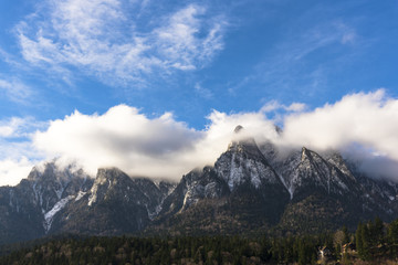 Fototapeta na wymiar Amazing clouds in Bucegi Mountains