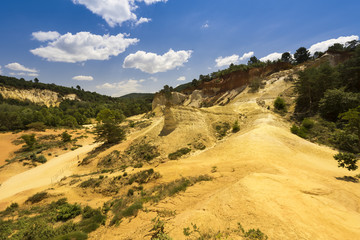 Ocher quarry the Colorado from Rustrel. Vaucluse, Provence, France