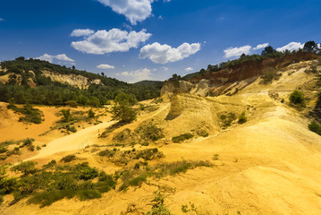 Ocher quarry the Colorado from Rustrel. Vaucluse, Provence, France