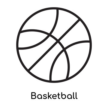 Basketball icon vector sign and symbol isolated on white background, Basketball logo concept