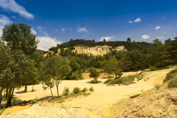 Ocher quarry the Colorado from Rustrel. Vaucluse, Provence, France