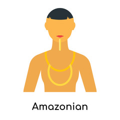 Amazonian icon vector sign and symbol isolated on white background, Amazonian logo concept