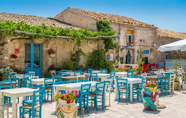 Foto op Plexiglas Het pittoreske dorpje Marzamemi, in de provincie Syracuse, Sicilië. © e55evu