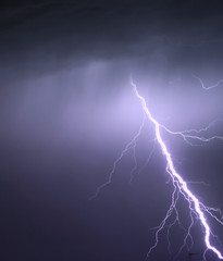 lightning during night thunderstorms