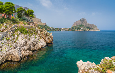 Scenic view in Sant Elia, near Santa Flavia, province of Palermo. Sicily.