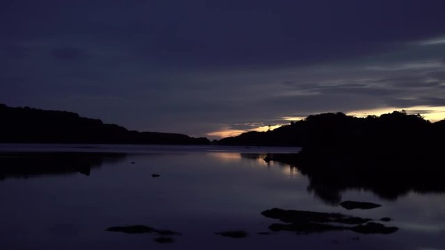 Coucher de soleil sur un lac / sunset on the scottish highland loch
