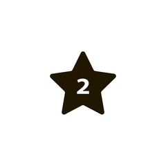 two star hotel icon. flat design