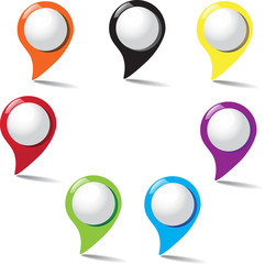 Set of map points vector image