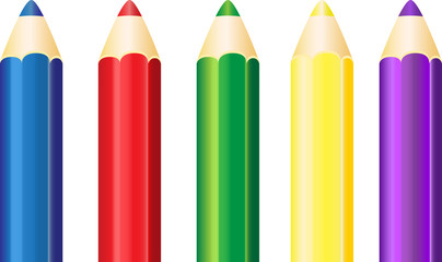 Set of colored pencils vector image