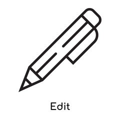 Edit icon vector sign and symbol isolated on white background, Edit logo concept