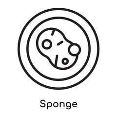 Sponge icon vector sign and symbol isolated on white background, Sponge logo concept