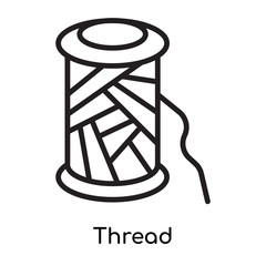 Thread icon vector sign and symbol isolated on white background, Thread logo concept