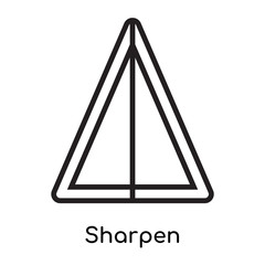 Sharpen icon vector sign and symbol isolated on white background, Sharpen logo concept