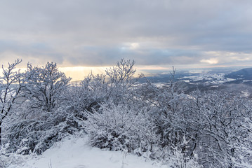 Wintyer landscape in Sacaramb , Romaniua
