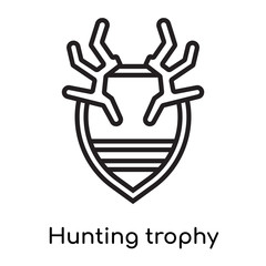 Hunting trophy icon vector sign and symbol isolated on white background, Hunting trophy logo concept