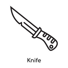 Knife icon vector sign and symbol isolated on white background, Knife logo concept