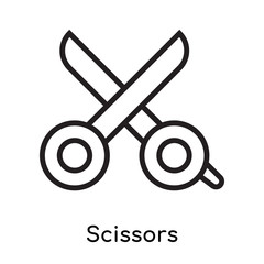 Scissors icon vector sign and symbol isolated on white background, Scissors logo concept