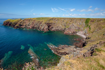 Summer  views along the Pembrokeshire Coast Path in South Wales