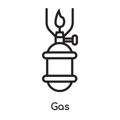 Gas icon vector sign and symbol isolated on white background, Gas logo concept