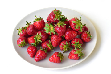Summer still life with strawberries.

