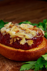 the homemade hamburger