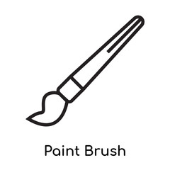 Paint Brush icon vector sign and symbol isolated on white background, Paint Brush logo concept