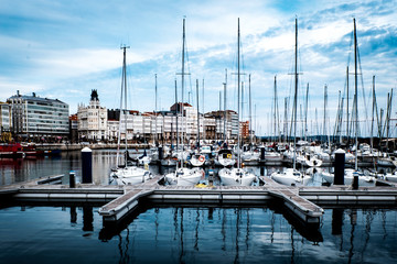 Port in A Coruna, Galicia, Spain.