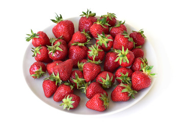 Summer still life with strawberries.
