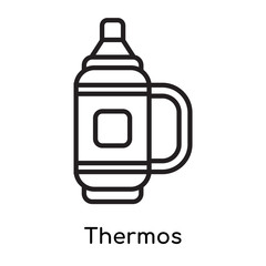Thermos icon vector sign and symbol isolated on white background, Thermos logo concept