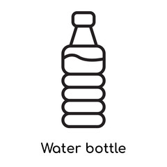 Water bottle icon vector sign and symbol isolated on white background, Water bottle logo concept