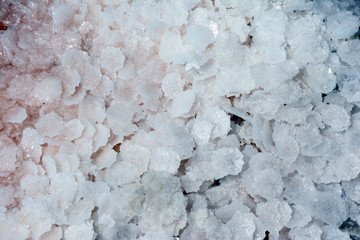 Salt lake on the sea