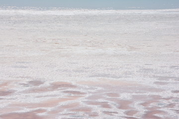 Salt lake on the sea