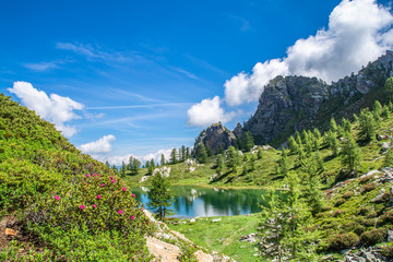 Lago Nero di Rocca la Meja, Cuneo, Valle Maira