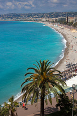 May 31, 2018. Daylight sunny view to coastline of Nica, France.
