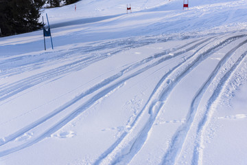 Winter in Dolomites Mountains