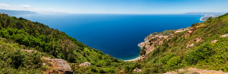 Sea coast view from Saint Elia mount top