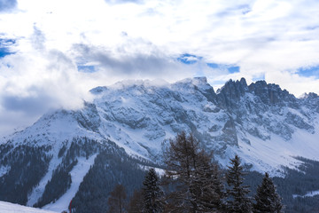 Winter in Dolomites Mountains