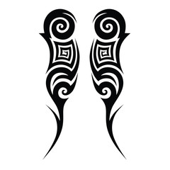 Tattoo tribal vector design. tattoos art ideas sleeve designs – tribal tattoo pattern vector illustration