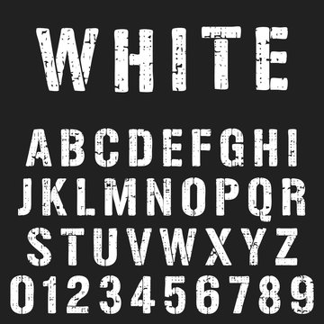 Stencil alphabet font template