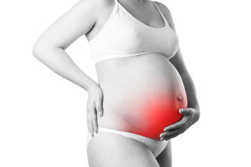 Pregnant woman with abdominal pain, risk of premature birth