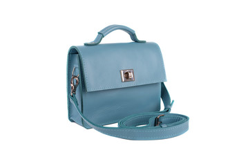 Leather bag on a white background, isolated